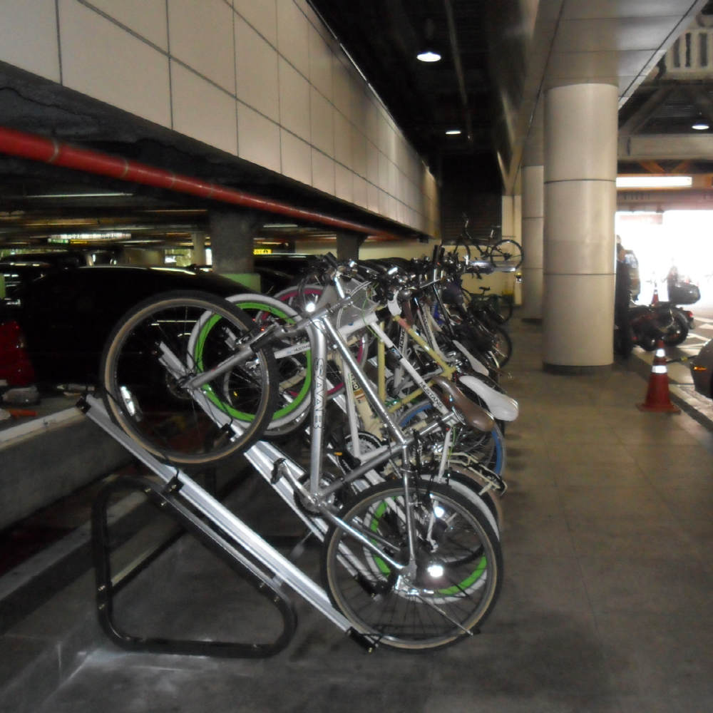 Inclined Bicycle Rack