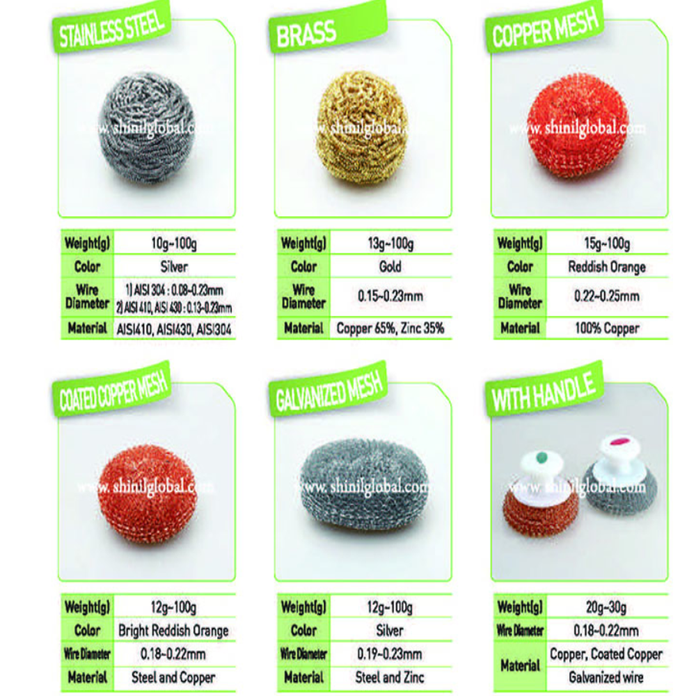 Steel wool sponge for kitchen