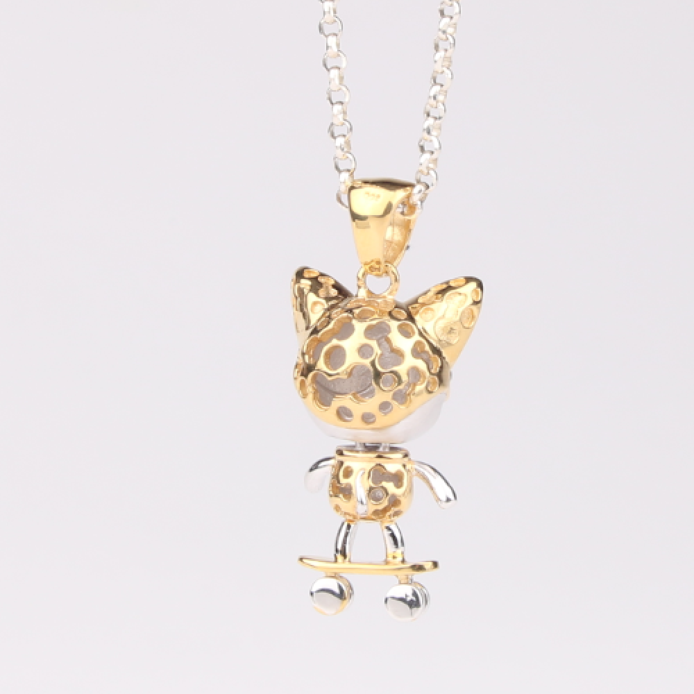 Skateboarding Chihuahua pendant