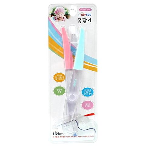 Dirt BYE Cleaning Tool - Transparent Pink and Sky Blue
