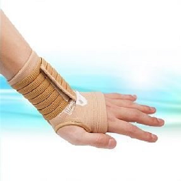 SungKwang Elastic Velcro Finger Wrist Support, Beige (M)