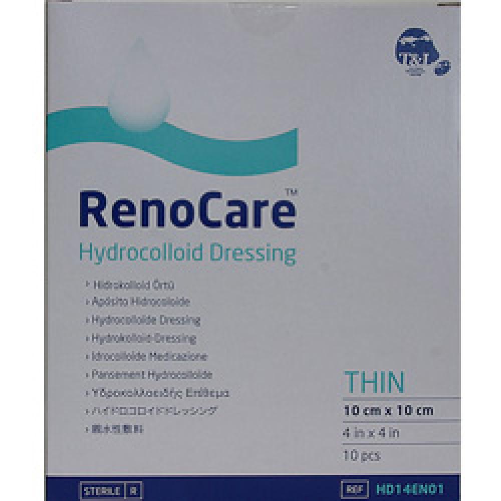 T & L RenoCare Hydrocolloid Dressing Thin (0.35mm) 10cm x 10cm 10pcs (4in x 4in)