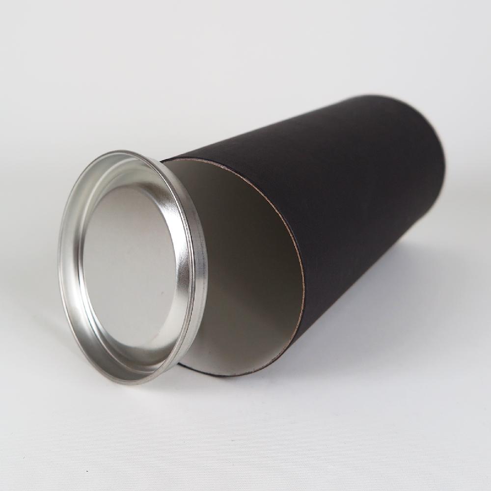 Tin-cap paper tube 83x200(Black)_Tea Coffee Apparel Packing Box Cylinder Gift Box Wrapping Supplies