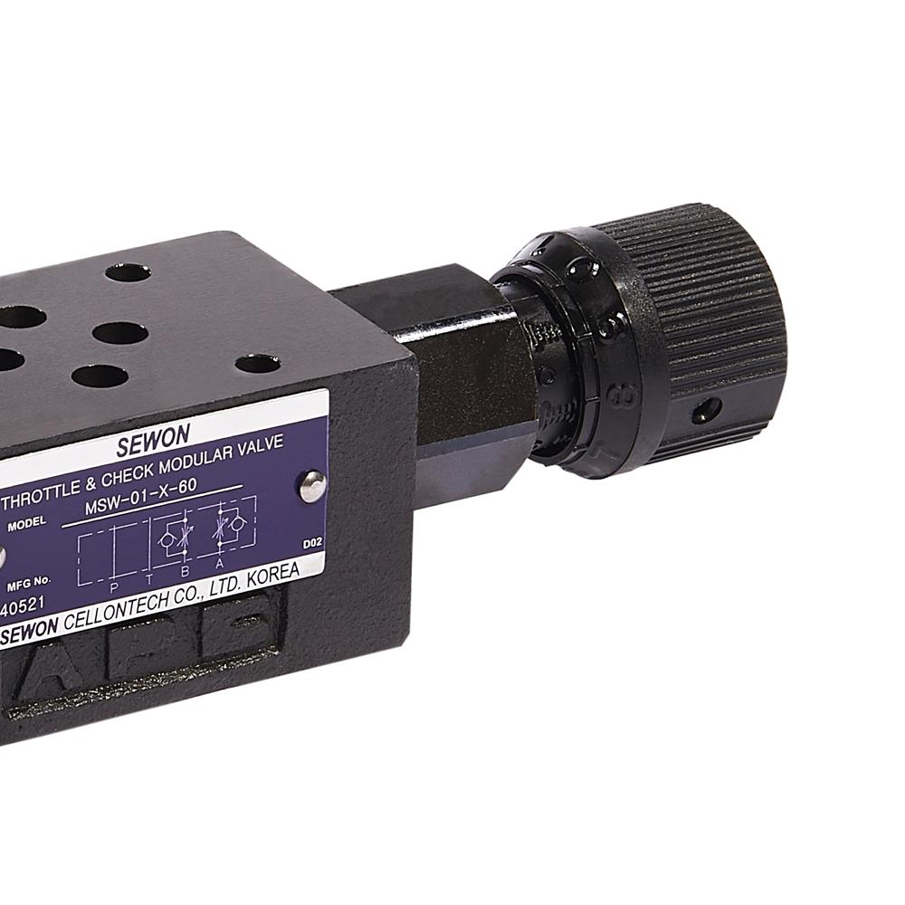 Throttle and Check Modular Valve