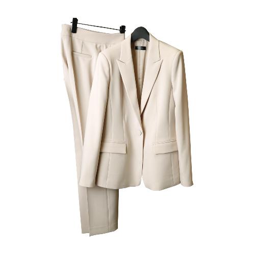 SUIT HEEL ONE BUTTON SINGLE SUIT - BEIGE