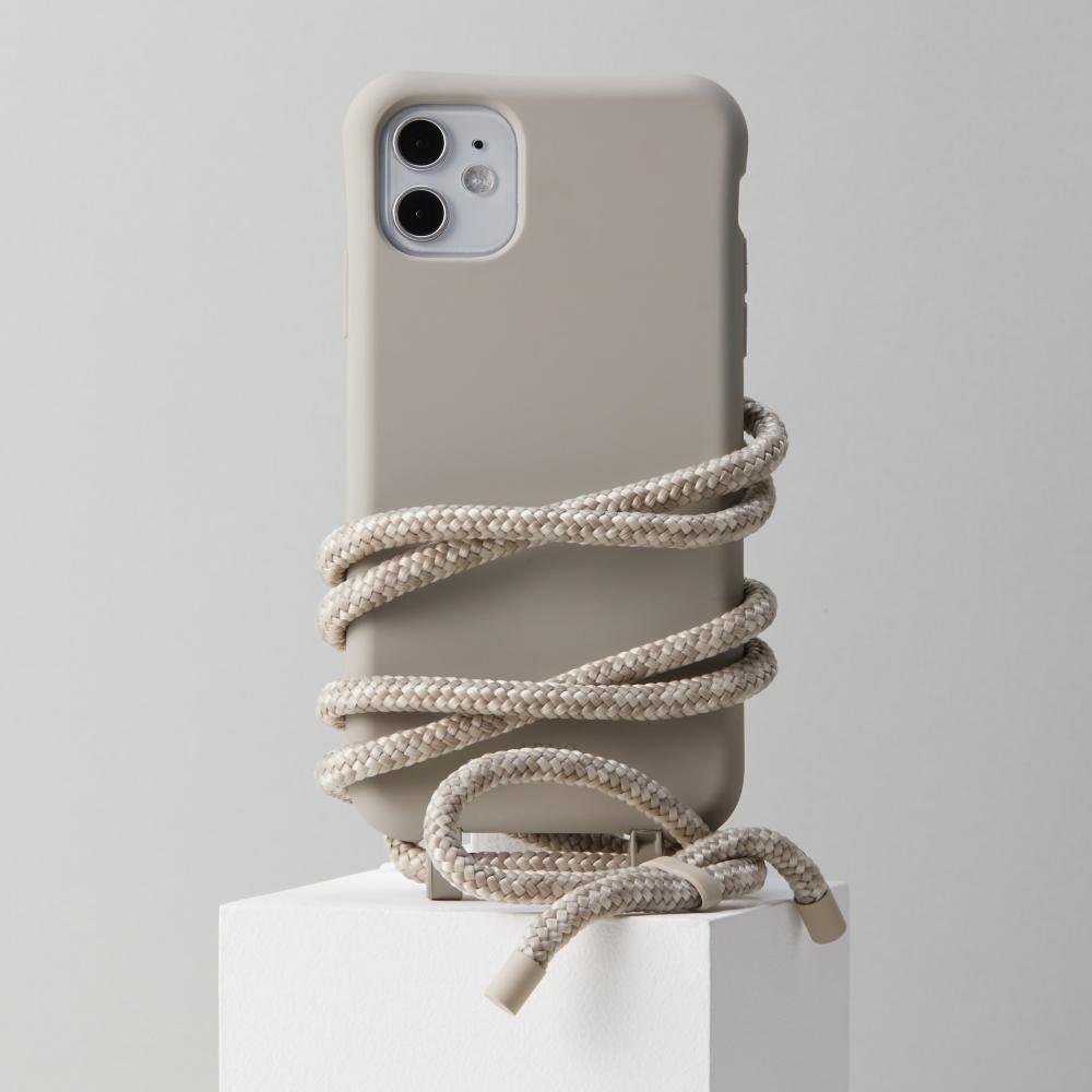 [ARNO M] Oatmeal Cream - Detachable Crossbody Cell Phone Case