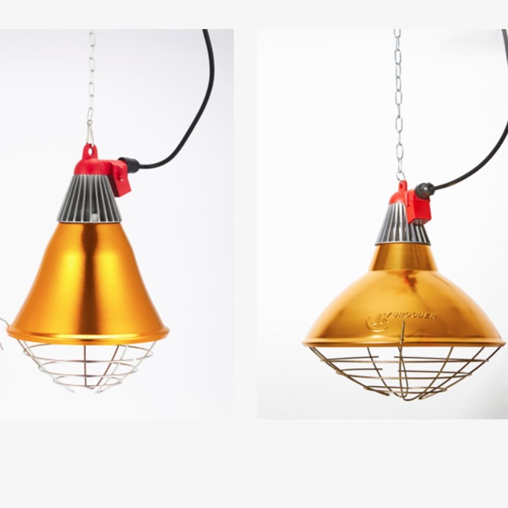 JK HEAT PLUS JKBL210S / 300S Brooder Lamp Lamp Protector 10pcs Ued for Swine Farms (Gold, Large)