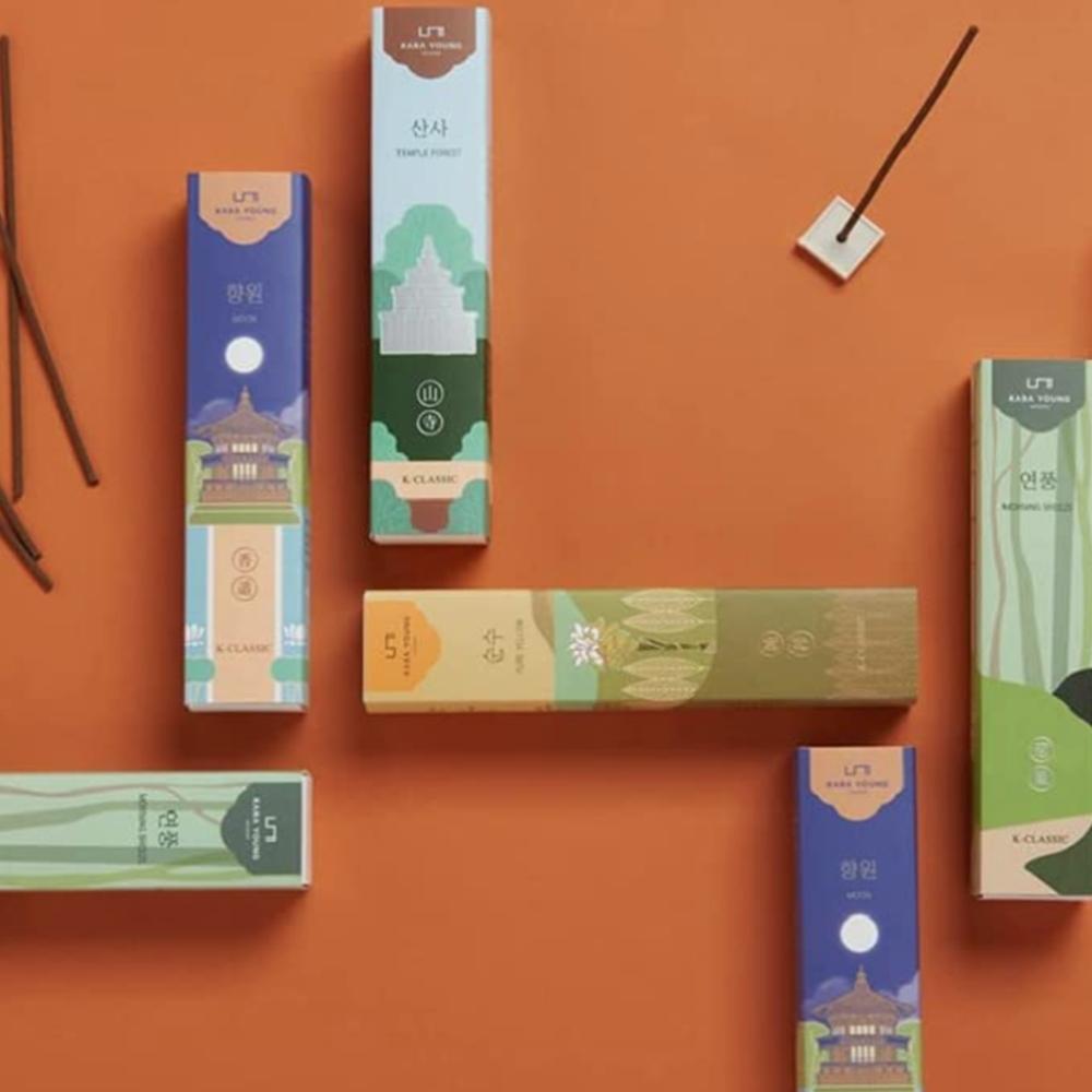 KARAYOUNG Korean Incense K-Classic Air-Freshener Relaxing Fragrance 4Packs