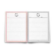 Half line note with a siot bear without bond and detachable per page (Pink)