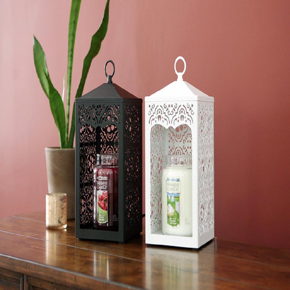 Aroma Candle Candle Lantern Lamp Candle Stand Candle Warmer (Scroll)/White Dial