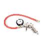 full image Gun Type Tire Air Pressure Guage 220 Psi Dial Meter Inflating Flexible Hose
