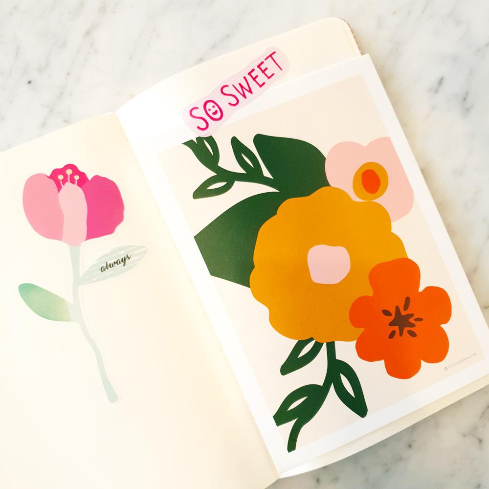 2 Types Blooming Postcard _Set of 10