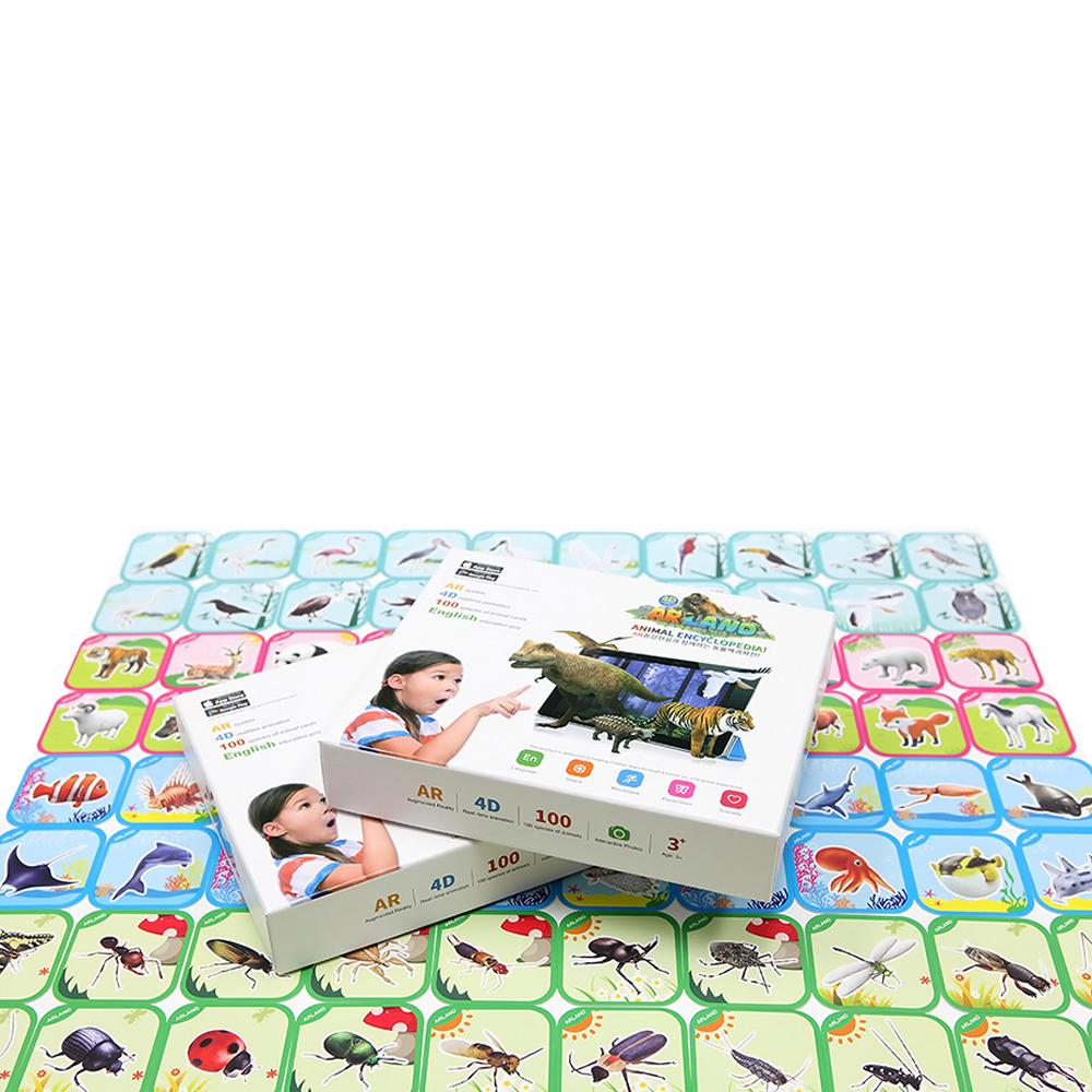 duub ARLAND / 4D AR Toy / Animal Encyclopedia / 100 Animal Picture AR Cards BEST