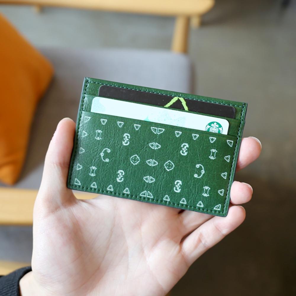 a feldspar-pattern wallet - GREEN