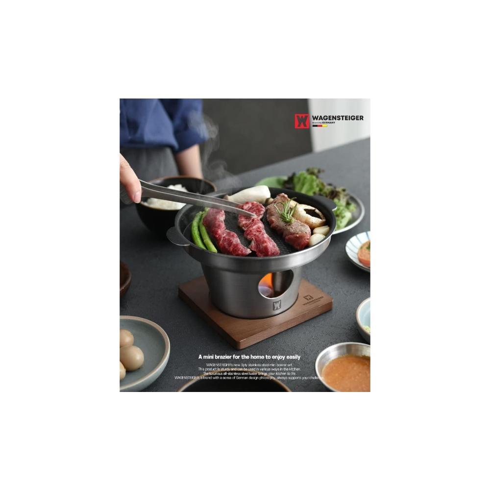 ILSANG Mini Portable Grill Brazier Japanese Korean Style Single Serving Grill Easy to Cook and Clean