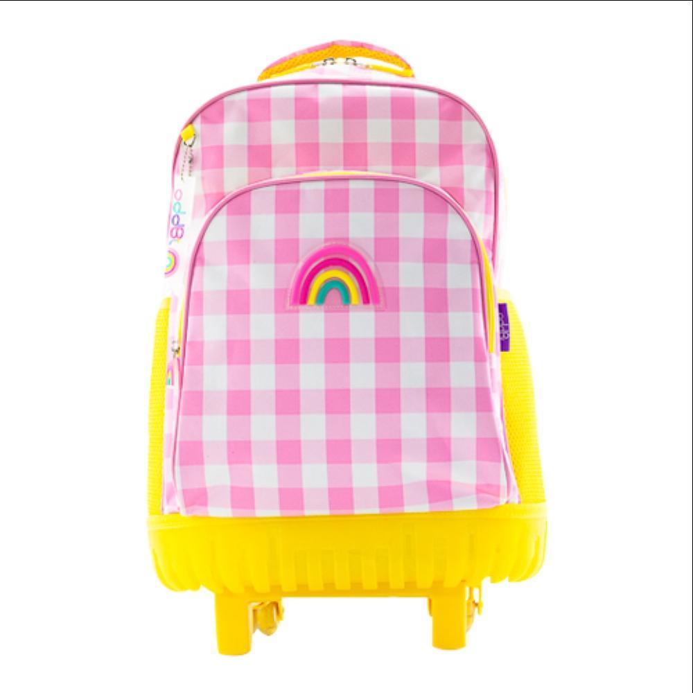 oddbi Happy Check LED Trolley Bag-yellow