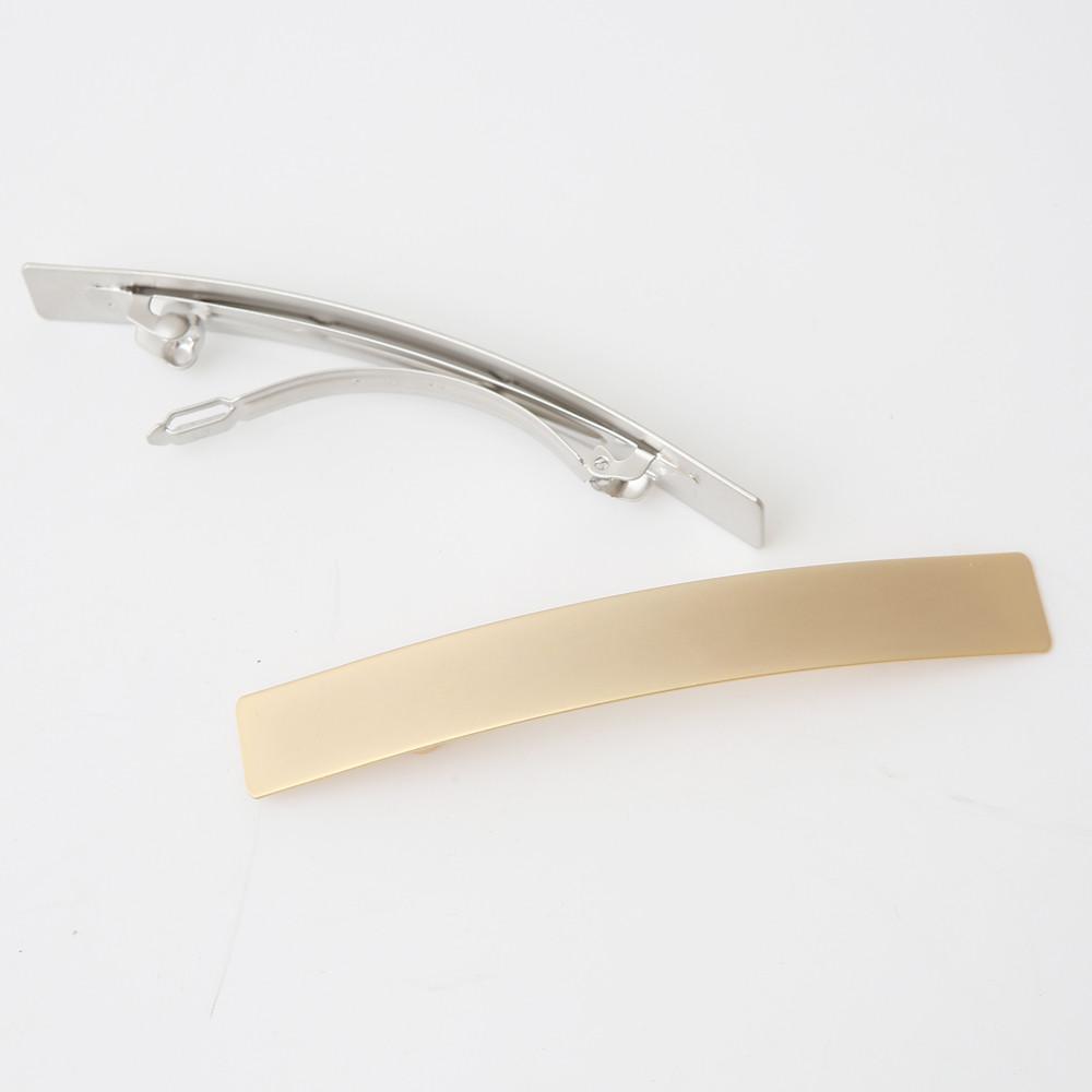 a square automatic hairpin - Matte Silver