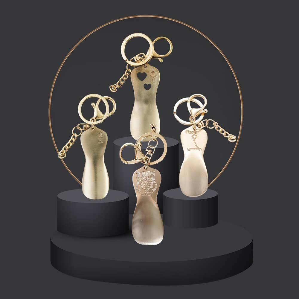 Ondodam Handmade Keychain Shoe Spatula / Owl shoehorn keyrings