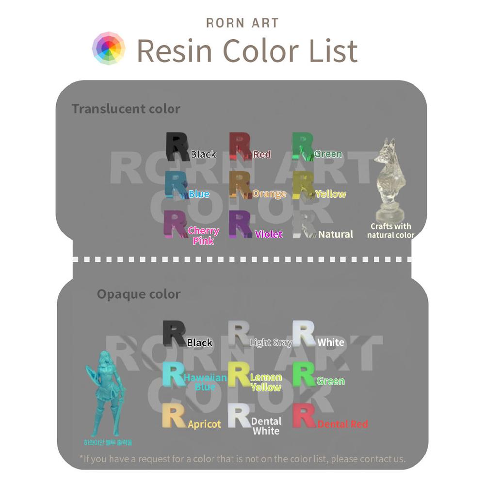 Rorn Art Professional Odor UV Resin for 3D Printer 2colors
