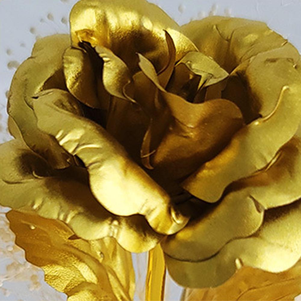 LED Gold Rose Glass Dome Mood Lamp Colorful Rose