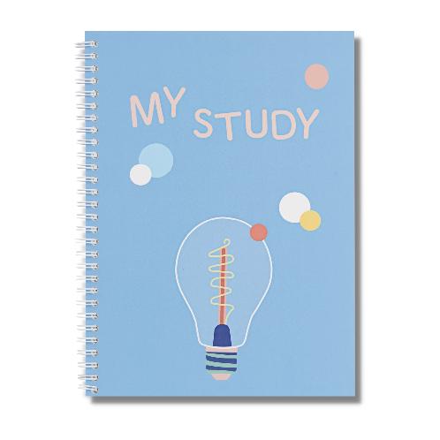Cornell notes notebook/ Cornell Style Spiral Notebook / 50 Sheets (100 Pages), 7.17" x 10.12"(B5), B