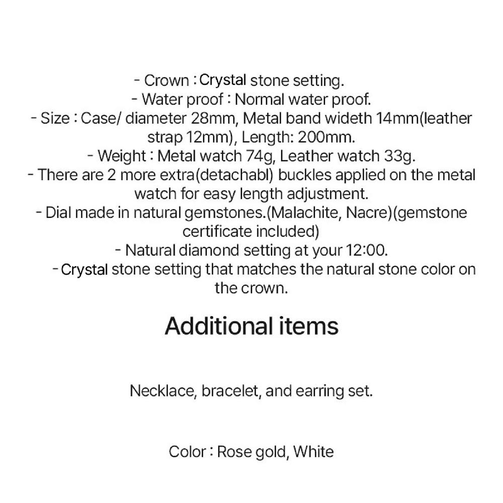 Geiger GE1244 Natrual Gemstone Female Watch