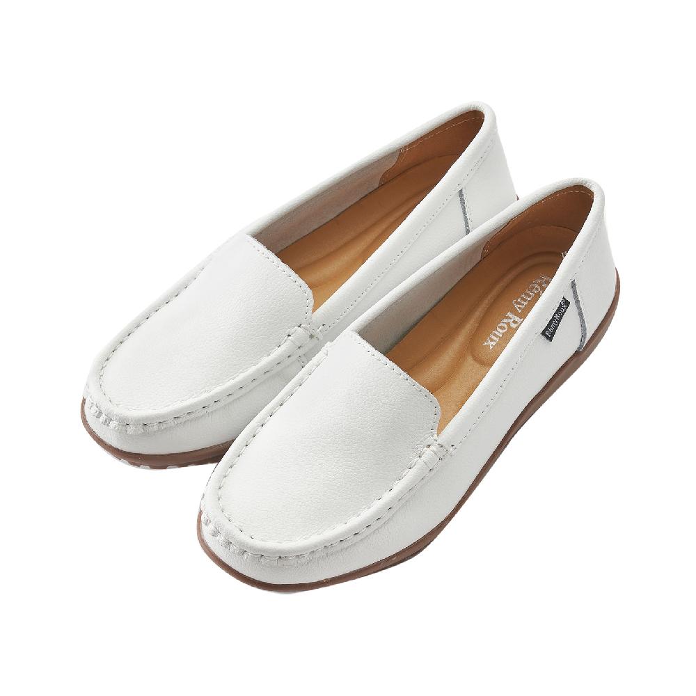 Cushioned Basic Daily Women Comfort Loafers / White, 245