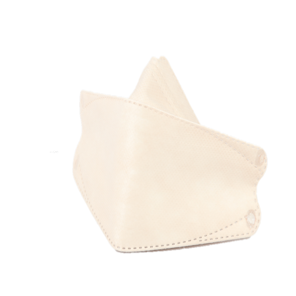 KF94 Fish type(3D) Masks for Adult, 4 Layer Protective Face Mask/Beige