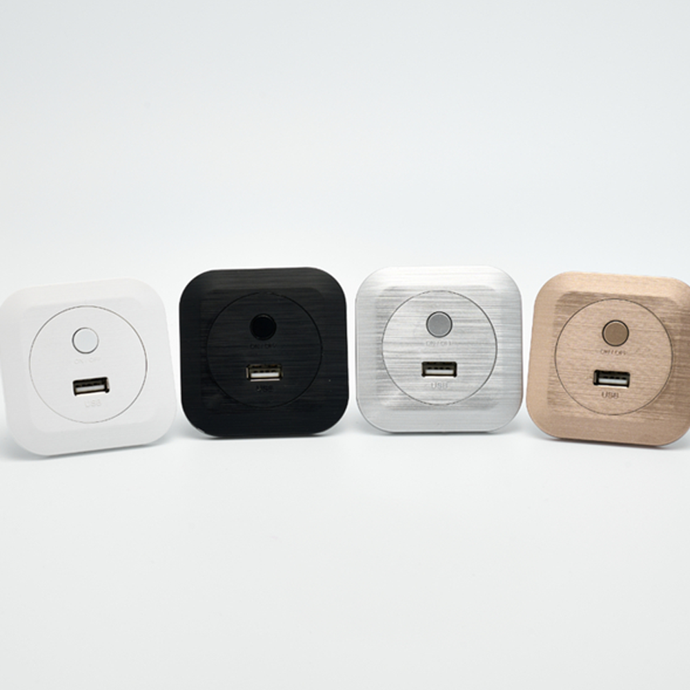 DAVCH One Port Mini Built-in Outlet On the Bed with fast charger USB C Type Socket