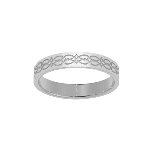 Heart Pattern Etching Couple Ring Men