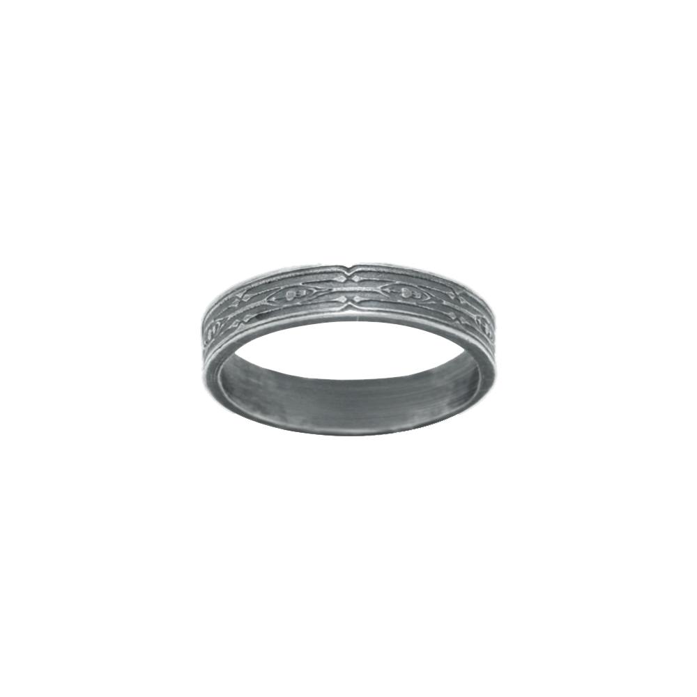 Iris Etching Couple Ring Men