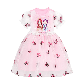 Secret Jouju Girl's Raffim Half-Sleeved One-Piece Dress Pink 150