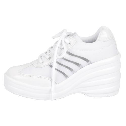 Sky Platform Sneakers , Worn by Korean Cheerleaders , K-fashion