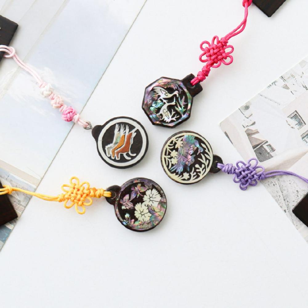 Korean Traditional Mother-of-Pearl Ebony Wood Bookmark (Handmade)